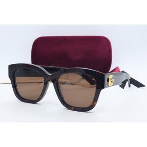Gucci GG 1550SK 002 Butterfly Havana Sunglasses Brown Lenses 54mm